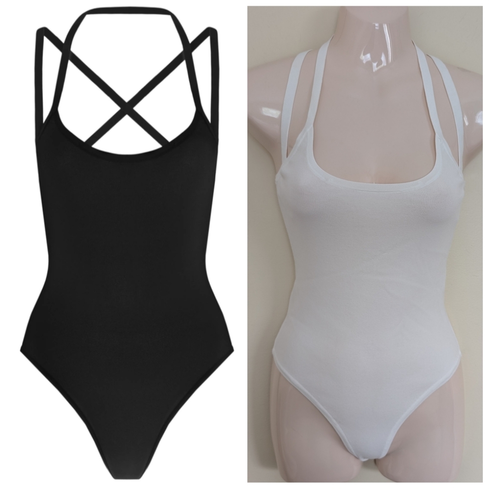 Materiel White Sleeveless Bodysuit Medium
